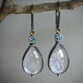 Vintage Dangling Moonstone Earrings