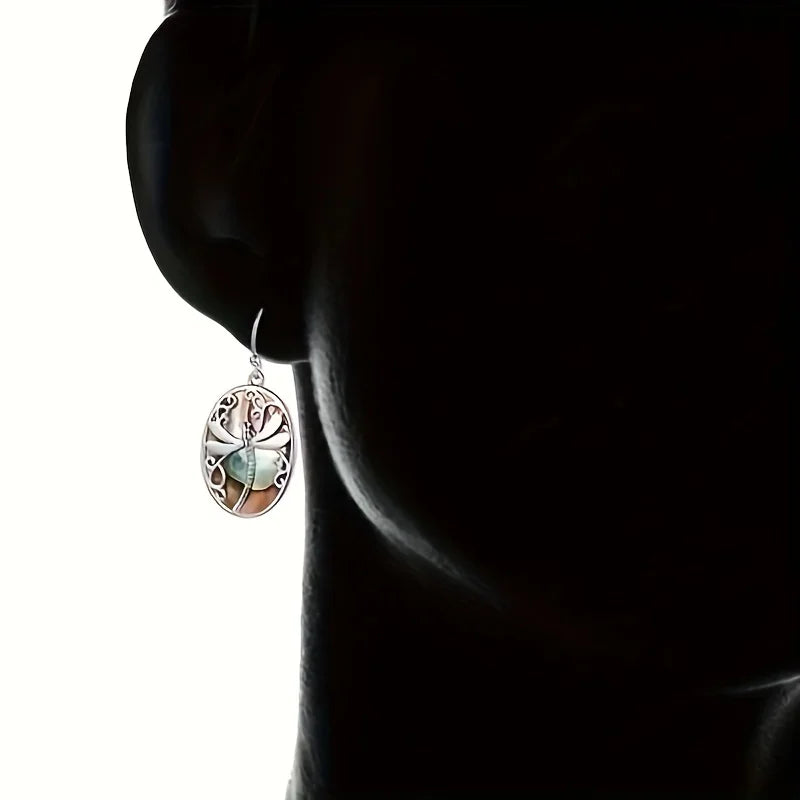 Abalone Shell Dragonfly Earrings – Symbol of Renewal & Grace