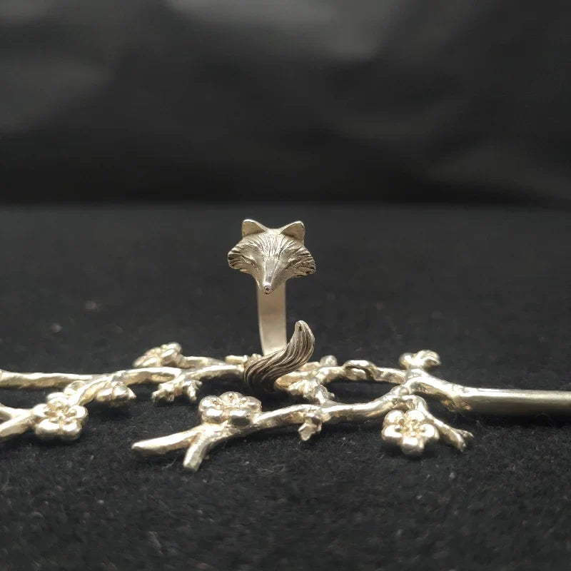 Silver Fox Ring for Women