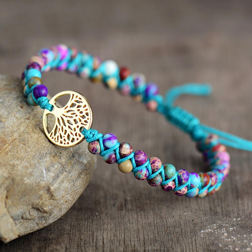 Jasper Tree of Life Bracelet