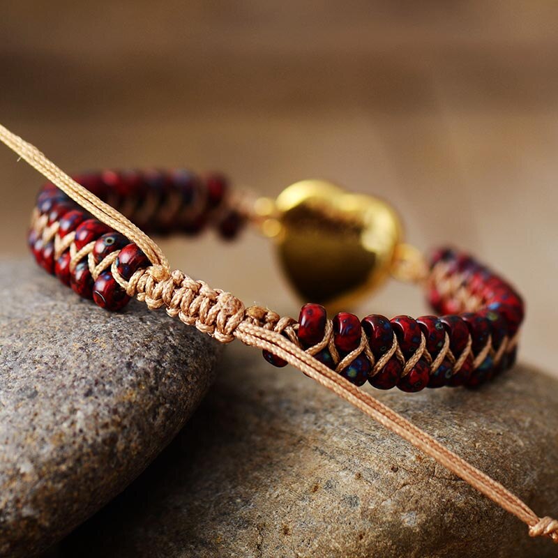 Intense Red Opal love protection bracelet