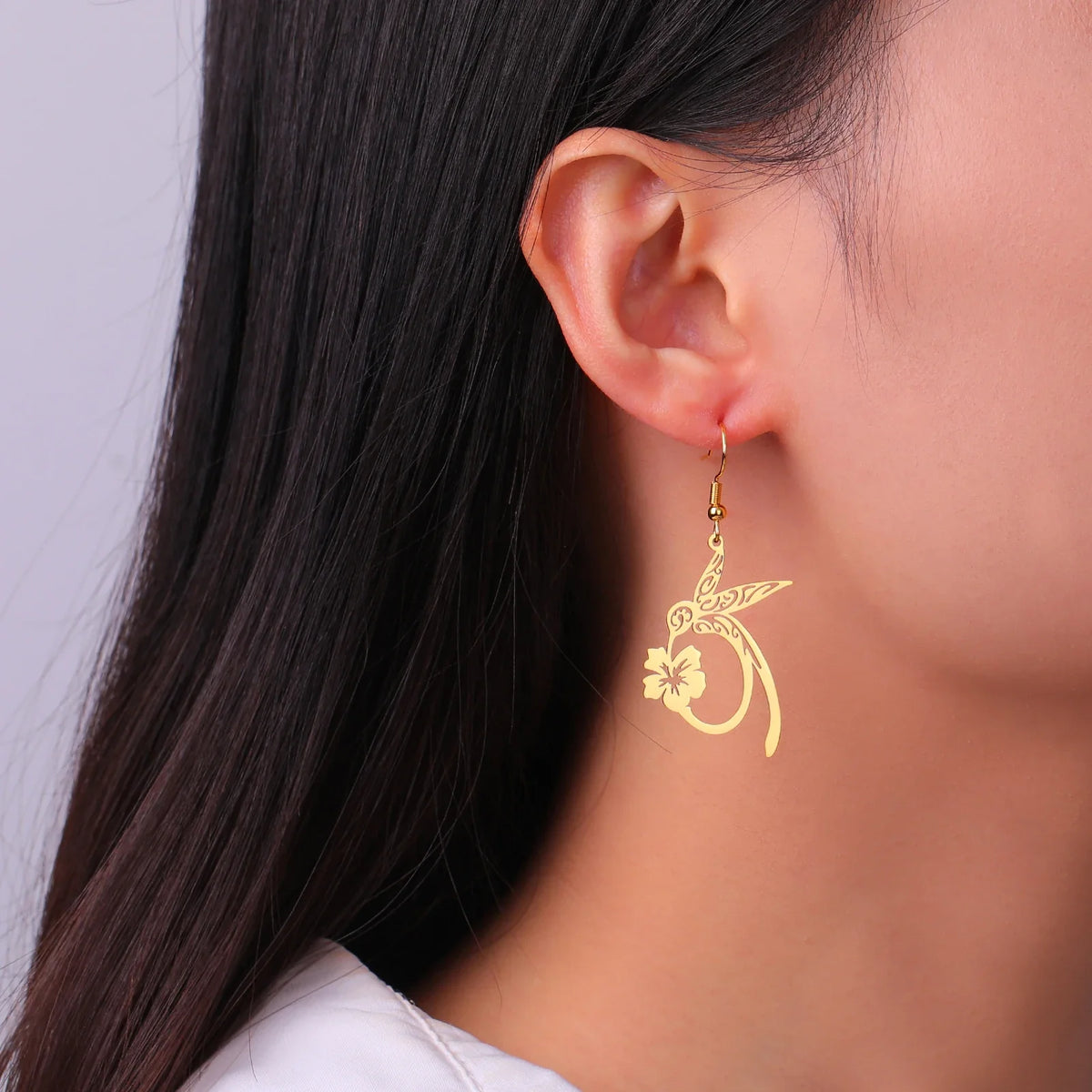 Hummingbird Spirit Stainless Steel Earrings