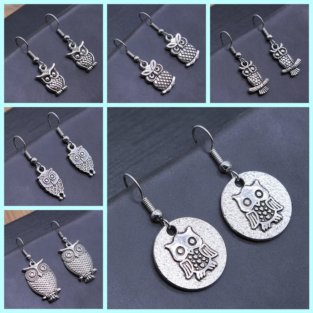 Vintage Owl Bohemian Dangle Earrings