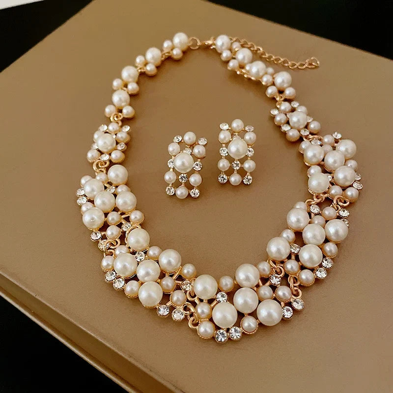 Timeless Pearl & Crystal Jewelry Set