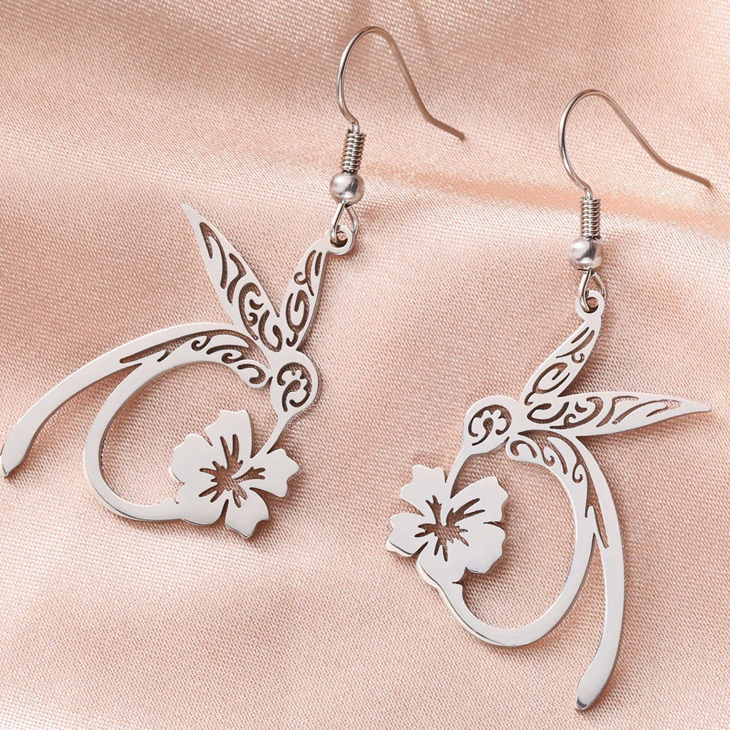 Hummingbird Spirit Stainless Steel Earrings
