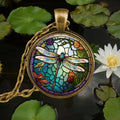 Forest Spirit Animal Glass Pendant Necklace