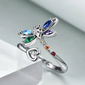 Vintage Dragonfly Adjustable Ring
