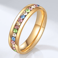 Colorful Crystal Eternity Band Ring